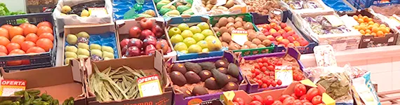 Donaciones de alimentos frescos del comercio local
